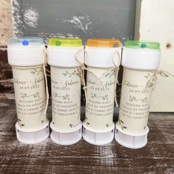 bolle di sapone segnaposto ecofattoart